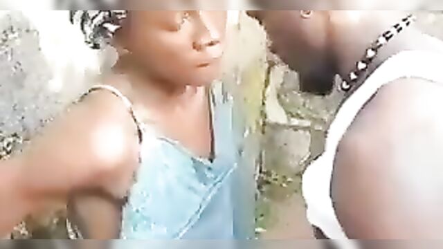 Crazy Ebony Couple Caught Having Sex In An Uncompleted Building In Public - 4 image