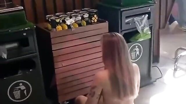 Russian Woman Caught Naked In Public In A Supermarket