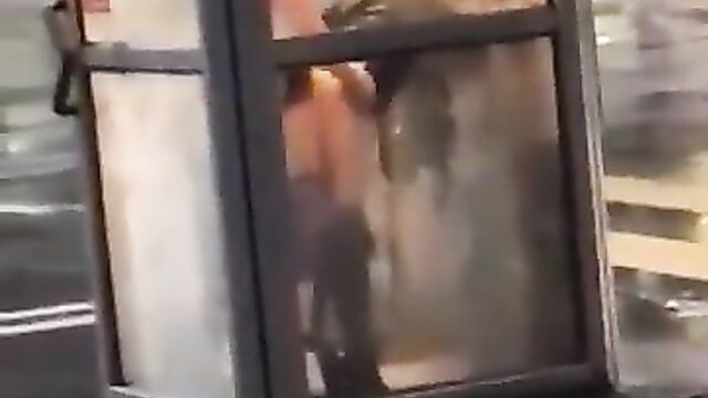 Couple Caught Having Doggy Style Sex In Phone Booth In Public