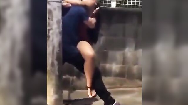 Horny Couple Caught Having Sex On The Street - 3 image