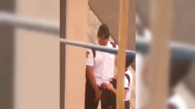 Horny Military Academy School Students Caught Having Sex In Public