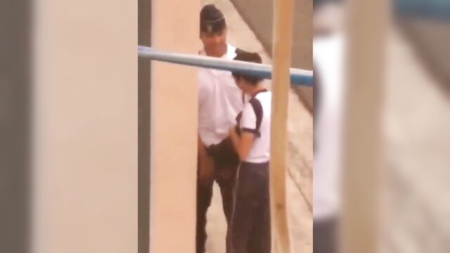 Horny Military Academy School Students Caught Having Sex In Public - 2 image