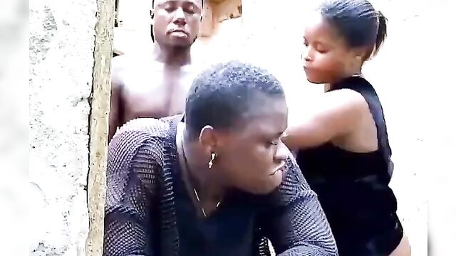 Black Students Caught Having Threesome Sex In An Uncompleted Building In Public - 1 image