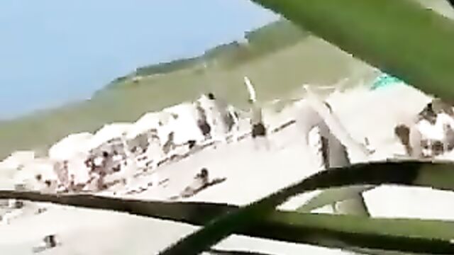 Crazy Couple Having Sex On The Beach In Front Of Passersby In Public - 3 image