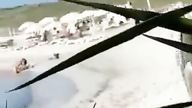 Crazy Couple Having Sex On The Beach In Front Of Passersby In Public - 4 image