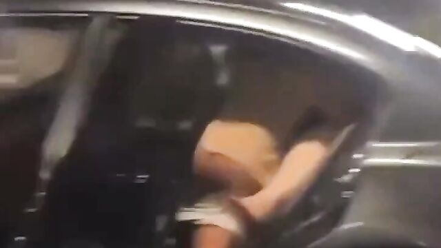 Crazy Interracial Foursome Sex In A Car In Public