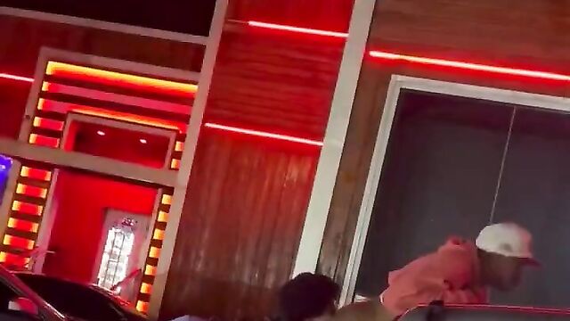 Girlfriend Caught Eating Boyfriend's Ass In Public