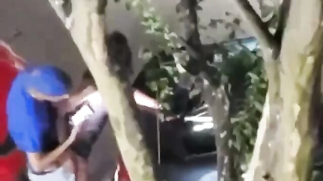Sexy Black Student Caught Having Sex With A Thot In Public - 2 image