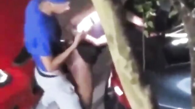 Sexy Black Student Caught Having Sex With A Thot In Public - 3 image