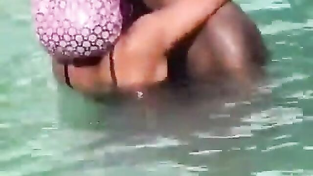 Nigerian Student Lovers Caught Having Sex In The Pool In Public - 1 image