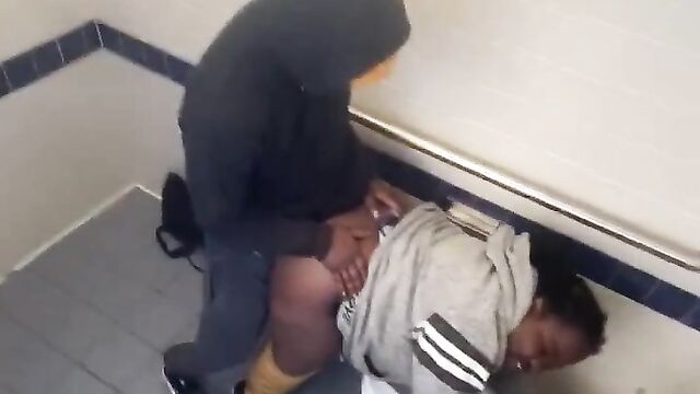 Caught And Busted While Having Doggy Style Sex In The Toilet