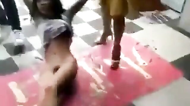 Pussy On Display As Side Chick Gets Beaten And Stripped Naked In Public By Angry Wife And Sisters (Full Video 18+) - 1 image