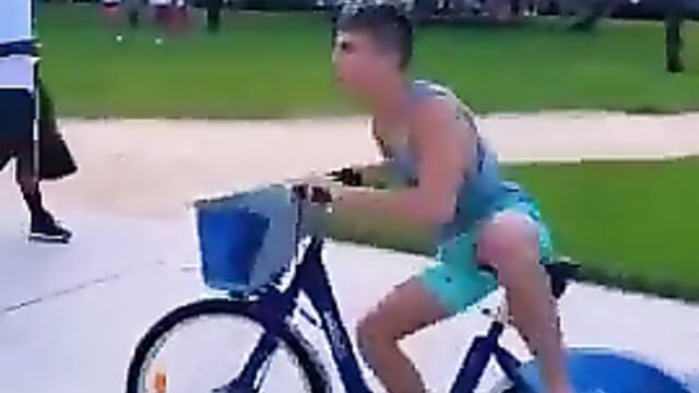 Boobs Out As Girls Go Wild In Public, Distracting Bike Rider - 5 image