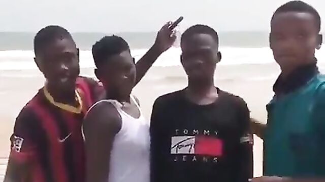 Ghanaian SHS Student Caught Squeezing Breasts On The Beach In Public - 4 image