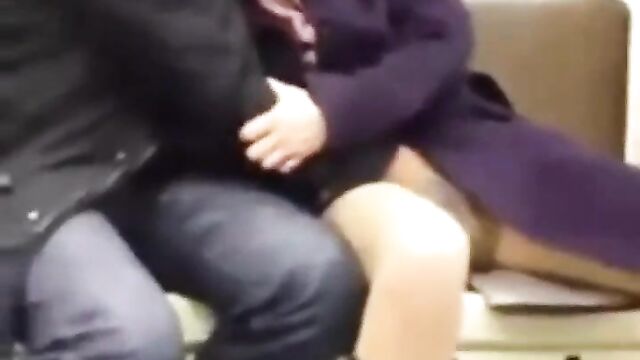 Man Caught Fingering His Wife In Public... On A Train - 4 image