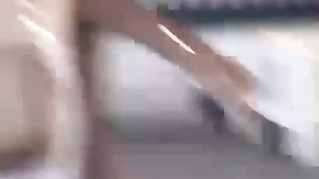 Crazy chick masturbating in a public outdoor location and asked to leave!