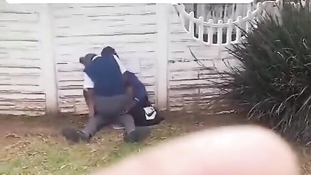 2 South African SHS Students Wearing School Uniform Caught Having Sex In Public - 3 image