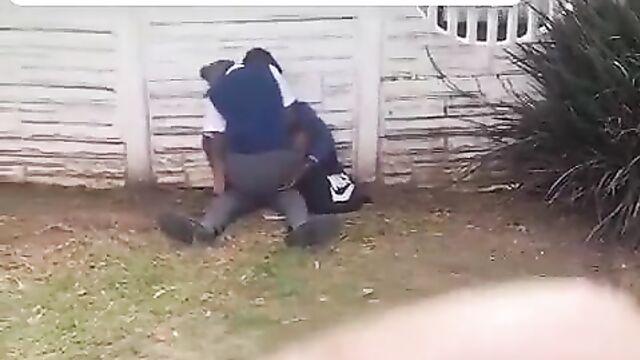 2 South African SHS Students Wearing School Uniform Caught Having Sex In Public - 5 image