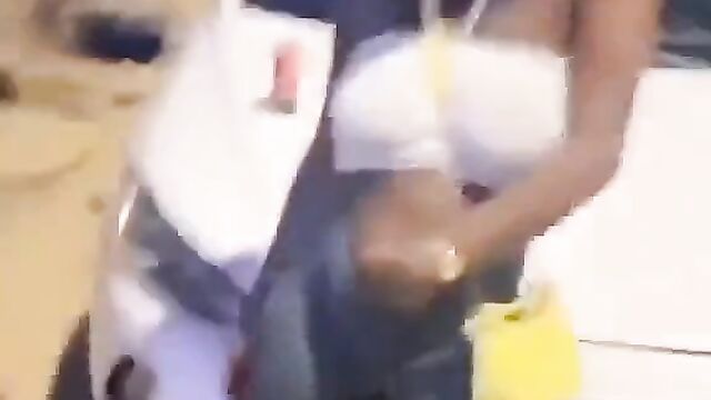 Drunk Ghanaian Woman Caught Fingering Herself In Public - 1 image