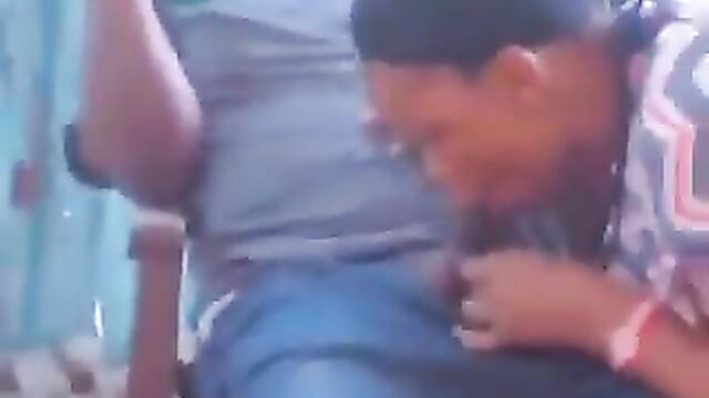 African Prostitute Sucking Dick In A Restaurant In Public (Full Video 18+) - 3 image