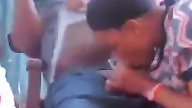 African Prostitute Sucking Dick In A Restaurant In Public (Full Video 18+) - 5 image