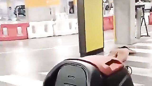 Naked Woman With Small Breasts Caught Harassing Travelers In Public In Airport - 5 image