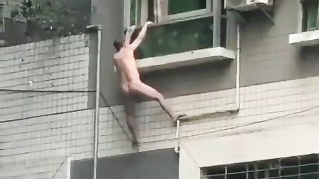Naked man falls from storey building after getting caught cheating - 1 image