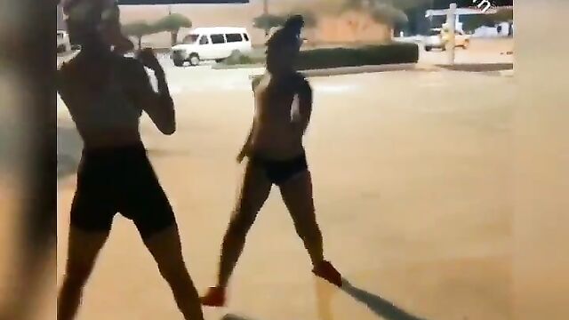 Boobs Out In Public As 2 Girlfriends Get Caught Fighting In Front Of Krogers Over A Man