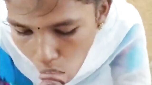 Indian School Girl Giving Her Teacher Blow Job In Public After School - 1 image