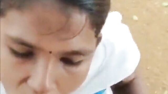 Indian School Girl Giving Her Teacher Blow Job In Public After School - 5 image