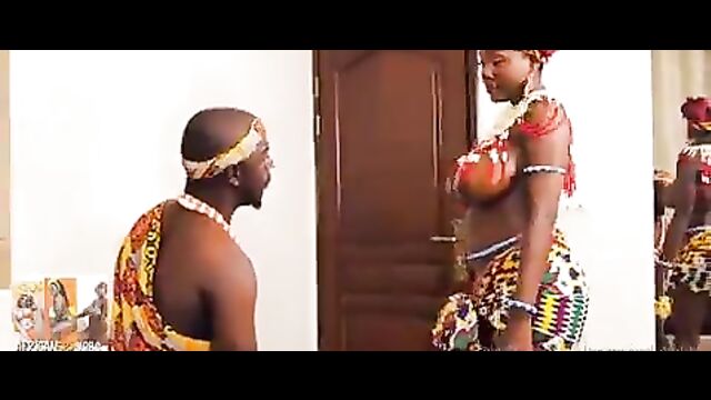African King with Big Dick And African Queens With Big Breasts Sex Tape Leaked - Part 1 - 5 image