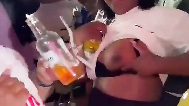 African Women Showing Their Breasts In Public At A Party - 5 image