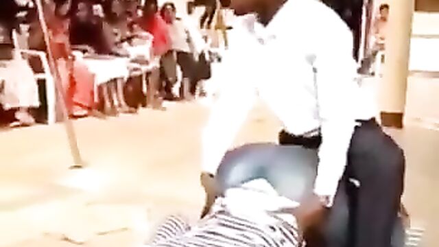 Ugandan Pastor Teaching Doggy Style Sex Position In Church In Public