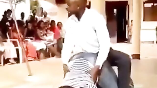 Ugandan Pastor Teaching Doggy Style Sex Position In Church In Public - 4 image