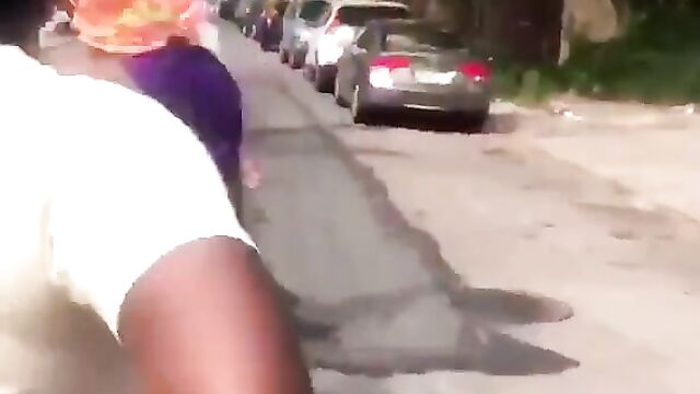 Breasts Pop Out As 2 Black Girls With Big Breasts Get Caught Fighting In Public Over A Rich Man - 1 image