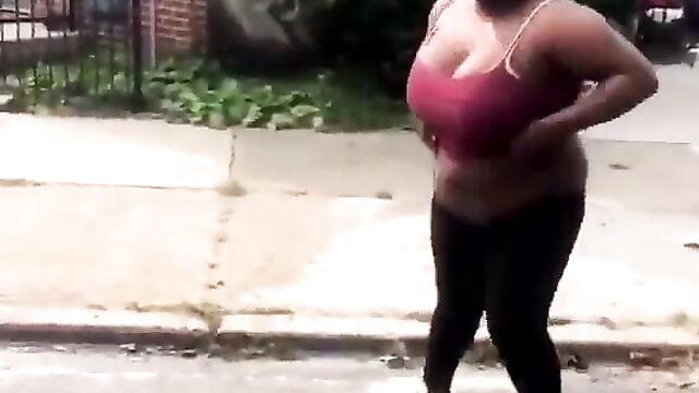 Breasts Pop Out As 2 Black Girls With Big Breasts Get Caught Fighting In Public Over A Rich Man