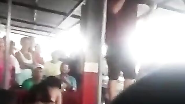 2 Naked Strippers Having Sex At A Party In Public