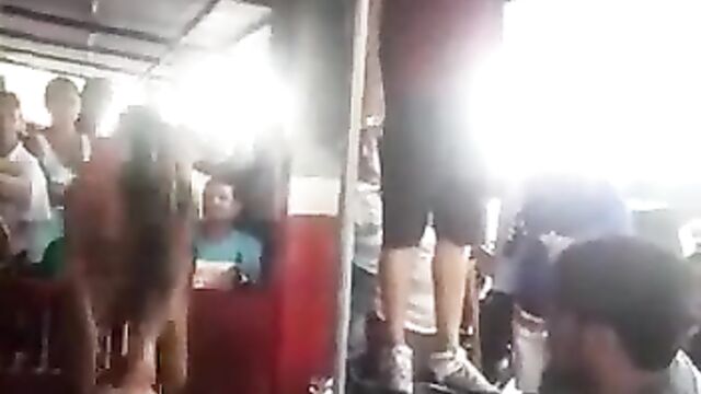 2 Naked Strippers Having Sex At A Party In Public - 5 image