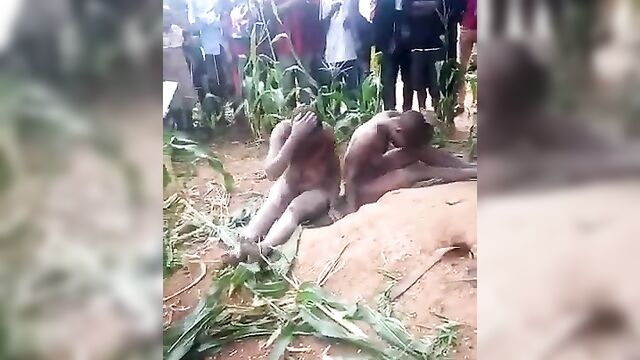 Two Naked Lesbians Mzansi with Big Tits and Big Booty were Caught Having Sex in the Bushes in Public - 5 image