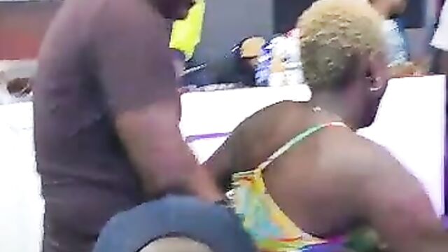 Breasts Pop Out In Public As African Girl Gets Caught Doing It At A Party - 5 image
