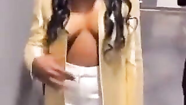 Boobs Out In Public As Nigerian Singer, Tiwa Savage, Steps Out Half Naked For An International Event - Part 2 - 3 image