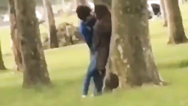 Guy Fingering Girlfriend In Public Park
