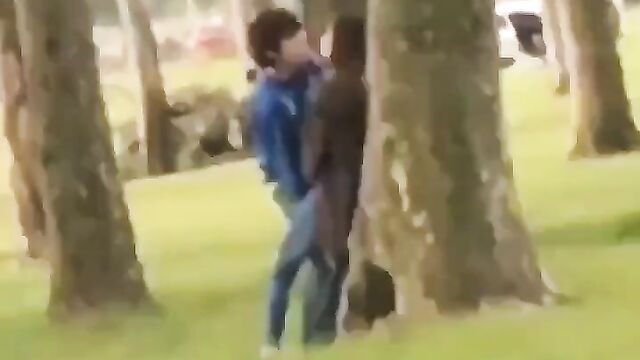 Guy Fingering Girlfriend In Public Park - 5 image