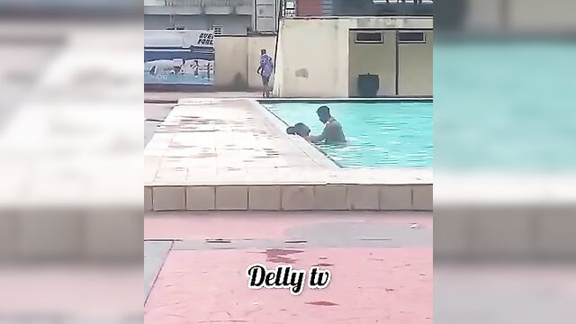 African Couple Caught Having Sex In The Pool In Public