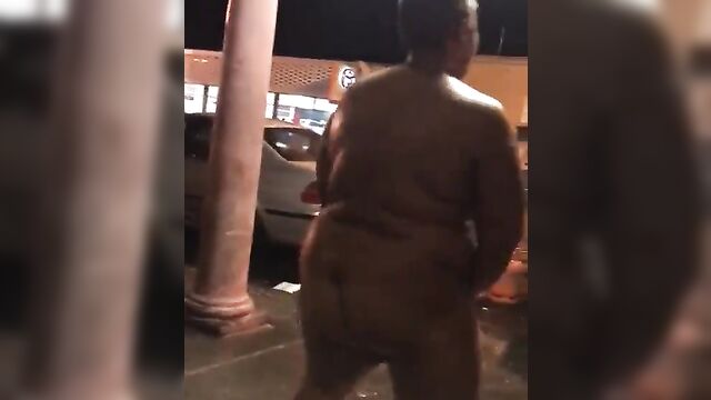 Drunk Whore With Big Tits Caught Naked In Public Outside A Night Club In South Africa - 3 image