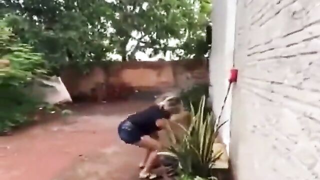 Wife Came Back From Work And Caught Cheating Husband Naked Having Sex With Side Chick Doggy Style And Beat Them! - 5 image