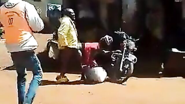 Mad African Woman Stripped And Fucked In Public (Full Video 18+) - 1 image