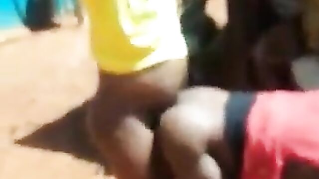 Mad African Woman Stripped And Fucked In Public (Full Video 18+) - 4 image