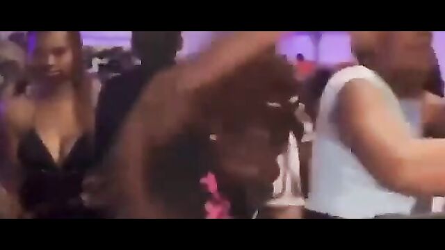 Mzansi Girl Flashing Her Breasts For DJ At A Party In Public - 1 image