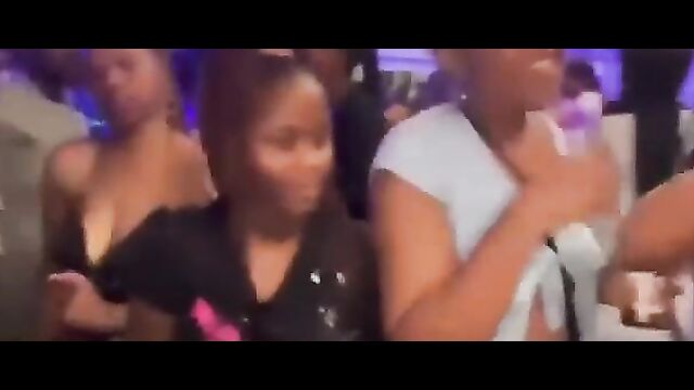 Mzansi Girl Flashing Her Breasts For DJ At A Party In Public - 4 image